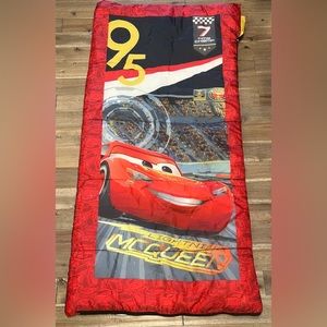 Disney Pixar Cars 3 Lightning McQueen Kids Camping Sleeping Bag GUC